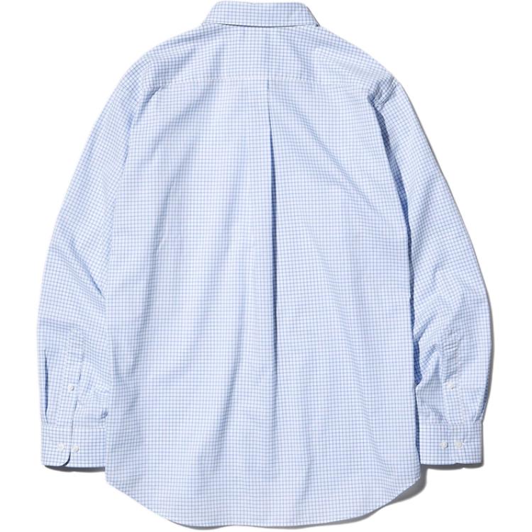 Uniqlo Рубашка в стиле Color Block с клеткой и острым воротником, удобная, с длинным рукавом, унисекс, 485652-61