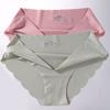 2Pcs/Set Seamless Silk Women's Panties Briefs Women Underwear Female Underpants Comfortable Silk Panty Sexy Woman Lingerie M-XL