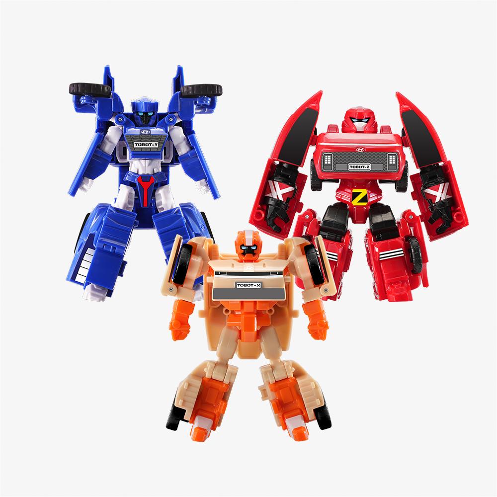 Young Toys Тобот Мини X+Y+Z Тройной набор Трансформируемые Фигурки Роботов (Hyundai Ioniq 5, Avante, Staria)