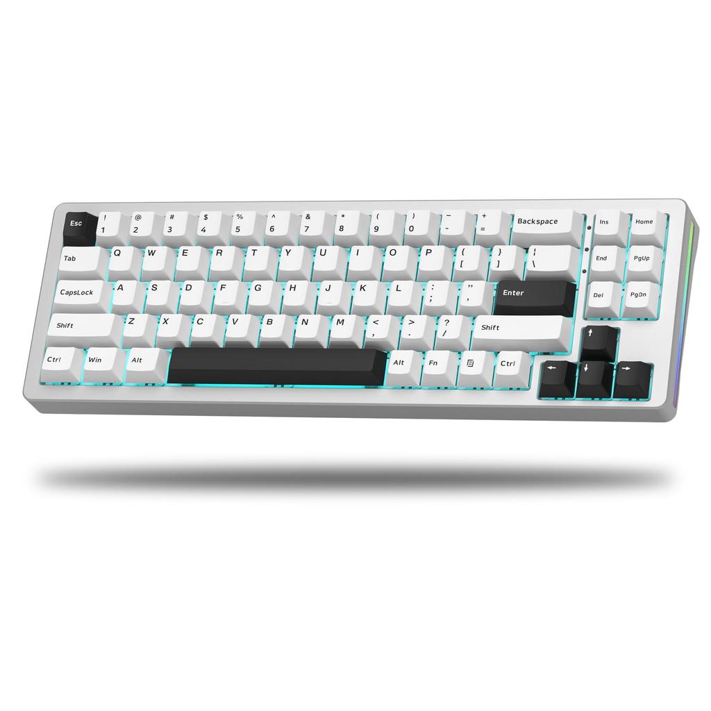 Womier SK71 Gaming Keyboard Keyboard Aluminum Alloy Wireless Mechanical Keyboard Hot Swap Switch Adjustable Gasket RGB Light Compatible with 75%