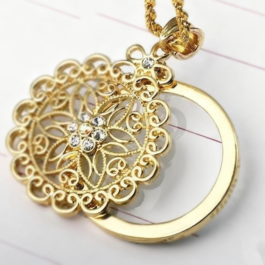 Увеличительное стекло-кулон 3X Увеличительная линза Многофункциональный портативный инструмент Для студентов Хобби Мелкий шрифт Ежедневное использование