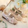 [Yirou] 2025 New Old Beijing Cloth Shoes Ethnic Style Light Mouth Cheongsam Shoes with Shoes Ethnic Style Embroidered Shoes