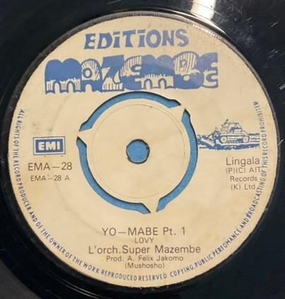 7inch Record LORCH. SUPER MAZEMBE Yomabe Pts 1 2 EMA28 EDITIONS MAZEMB Kenya World Music Used