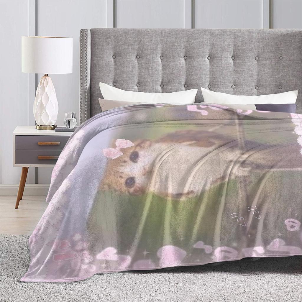 Meowl Cat Owl Meme Blankets Soft Pattern Plush Throw Blanket For Couch Bed Airplane Travel Flannel Bedspread Bed Cover