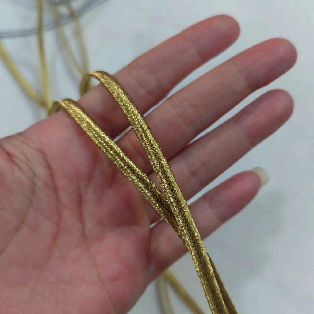 3 мм золотая и серебряная елочка по краю веревка для пояса змеиного живота для плетения одежды и сумок