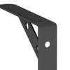 Shelf Brackets 4 pcs 15 x 2.5 x 11.5 cm Black Stainless Steel