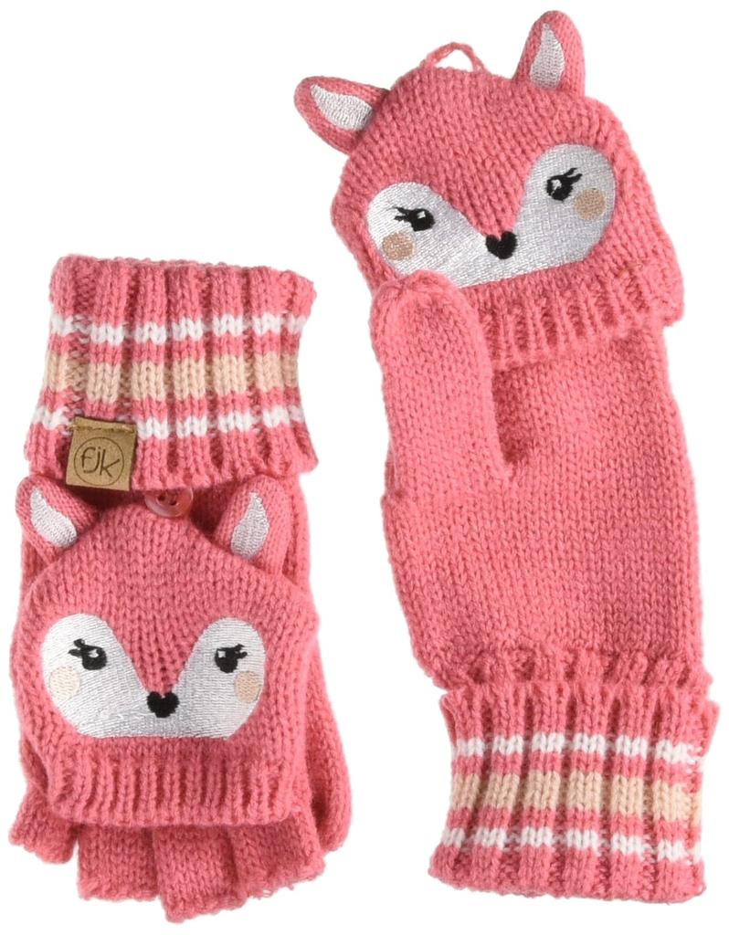 Flapjack Kids Knit Gloves FJKKG797L Ages Pink, 2-4