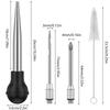 Turkey Baster for Cooking BBQ Meat Syringe Flavour Baster Syringe with Brush Cooking Chicken Turkey Poultry Meat BBQ Food
