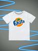 Детские топы с круглым вырезом, принтом, коротким рукавом, Fanta