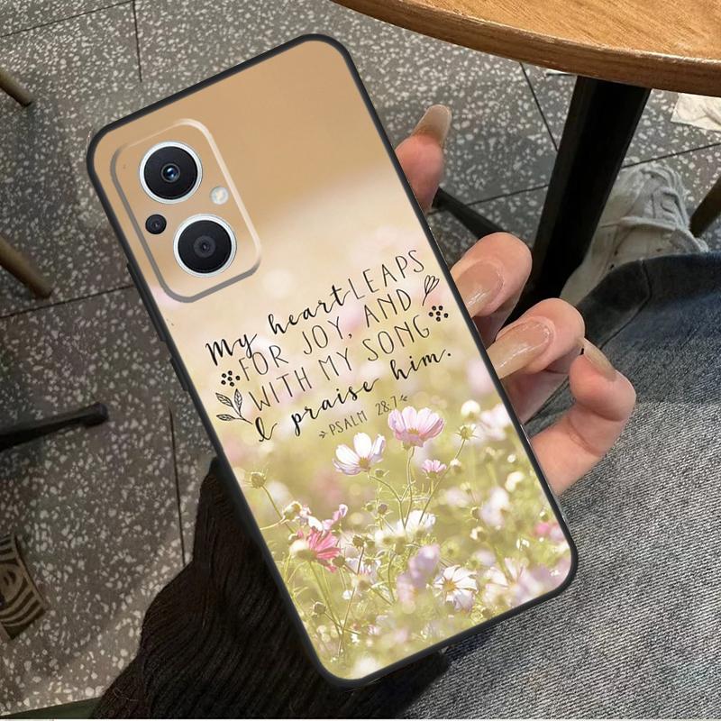 Christian Psalms Case For OPPO Reno 7 8 10 Pro 8T 2Z 4Z 5Z 6 Lite OPPO Find X6 Pro X2 X5 Lite X3 Neo Cover