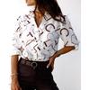 Women Casual Long Sleeve Printed Blouse Spring Autumn Tops Fashion Shirt