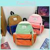 Kids Nylon School Backpack With Color Blocking For Kindergarten And Use Travel