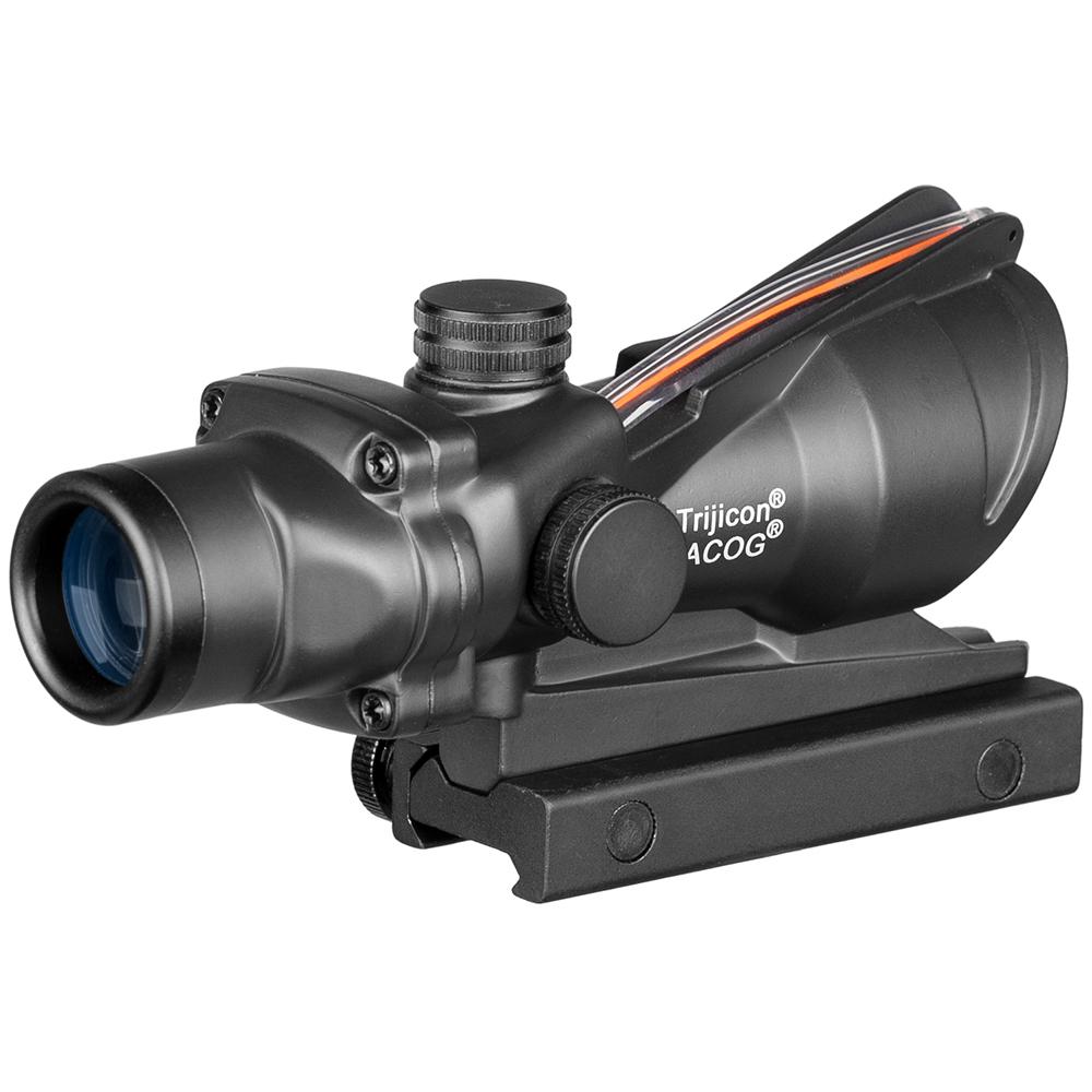 4X32 Охотничий прицел ACOG Настоящее оптоволокно Зеленая красная точка Тактический оптический прицел