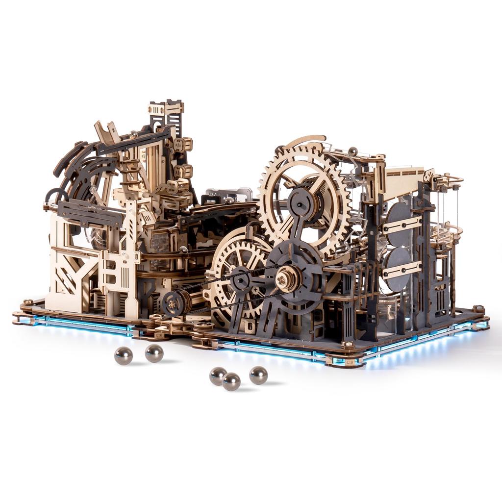 ROBOTIME 3D пазл деревянный 3D деревянный пазл Marble Run LGA01 LGC01 LG01 Комбинированный набор электрическая модель горки водяное колесо шестеренчатая дорожка американские горки