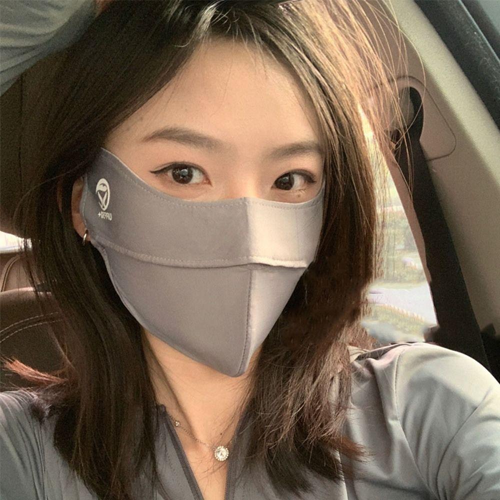 Eye Protection Sunscreen Veil Summer Sunscreen Face Scarf Face Gini Mask Face Cover Ice Silk Mask