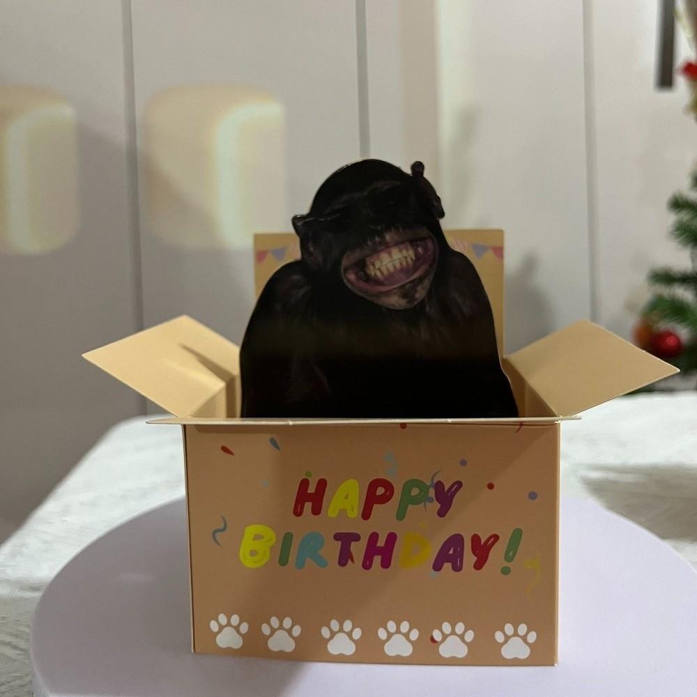 Funny 3D Birthday Greeting Card Humorous Character Happy Birthday Card Wedding Decor