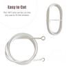 10FT Curtain Wire With 4 Hooks DIY Curtain Rod Picture Hanging Wire Wire Hanging Cord