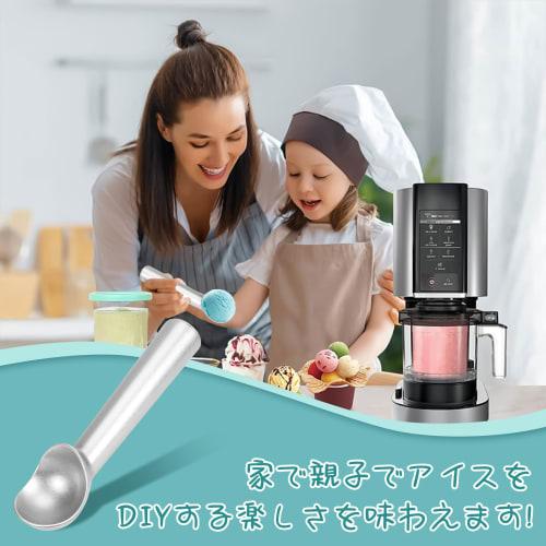 Liroyal Round Ice Cream Scoop, Ice Cream Spoon, Convenient Multi-Function for Restaurants, Cooking, and Commercial Use, Silver