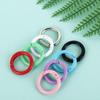 5 Pcs Metal Openable Round Carabiner 25mm Spring Clasp O Ring Keychain Clips Keychain Making