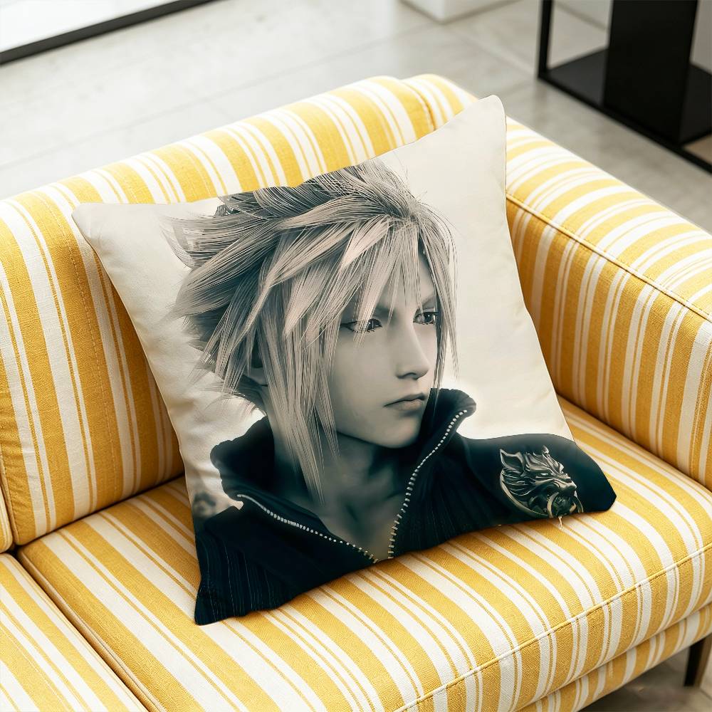 45cm 50cm 30cm 40cm Car Custom Square Pillowcase Pad Cushion Cover For Final Fantasy Cloud Strife Throw Pillow Case