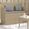 VidaXL Garden Bench with Cushions, Patio Seat, Terrace Chair, Outdoor Backyard Balcony Park Furniture, Beige 365765