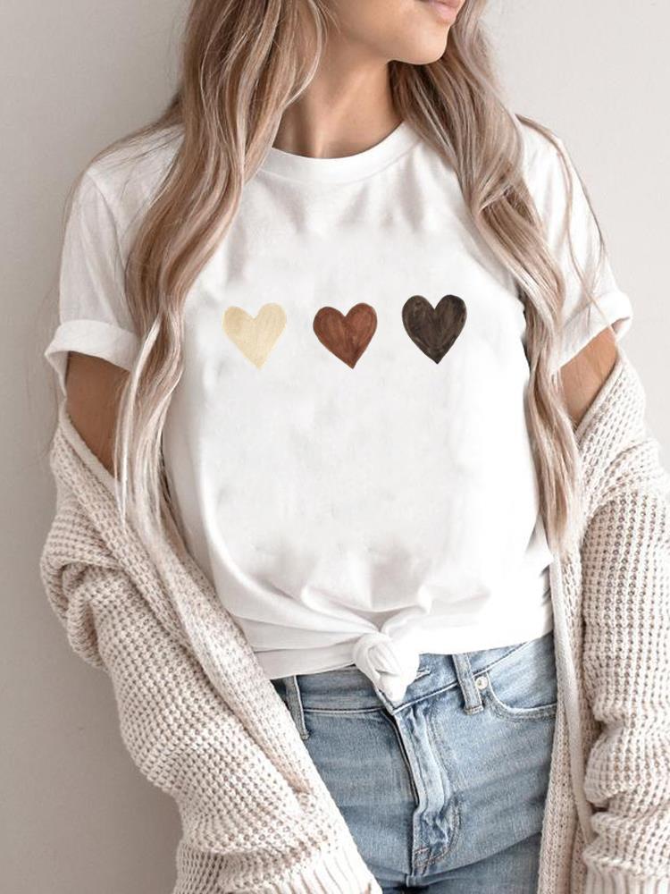 (Asian Size) T Shirt Clothing Style Moon Trend Lovely Casual Fashion Print Female Casual Women's Top Graphic Tee Short Sleeve T-shirts