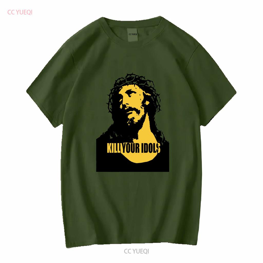 Kill Your Idols T Shirt long or short sleeves vintage Washed Comfortable Versatile fashion Top For Everyday Wear Unisex