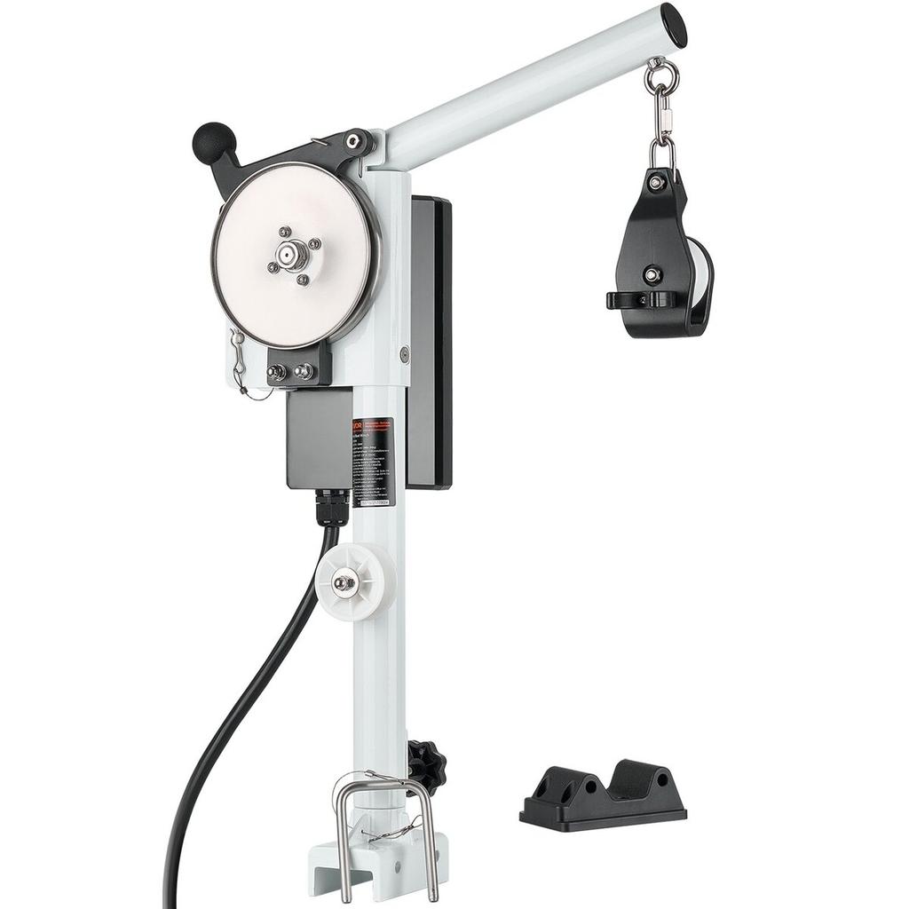 Line Hauler Pot Puller, 12V DC 1200W, Line Hauler Winch Holds 90 kg Lift Capacity, Line Speed of 35 m/min, 360° Rotation & Corrosion-Resistant, Crab