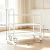 Three-Tier Serving Cart with Wheels, Practical Transport Cart, Versatile Rolling Cart (only with three-tier serving cart)