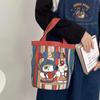 Повседневная холщовая сумка-ведро Tote женские сумки с рисунком из мультфильма сумка для обеда сумка-шоппер школьная сумка