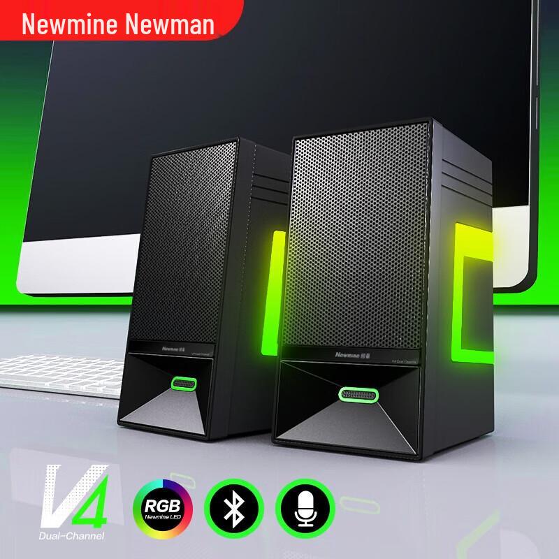 Newmine V4 Bluetooth 5.3 Desktop Computer Speaker CN plug (adapter included)