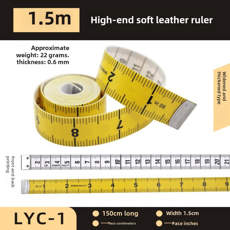 «Белая линейка с дюймами/футами и цветной мягкой швейной лентой — портновский измерительный инструмент»