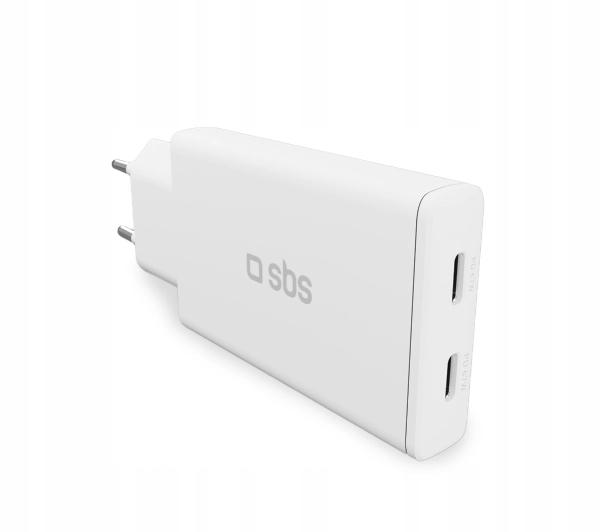 Universal Mains Charger Sbs Gan Pd 67W 2X Usb-C Extra Slim 1 Pc