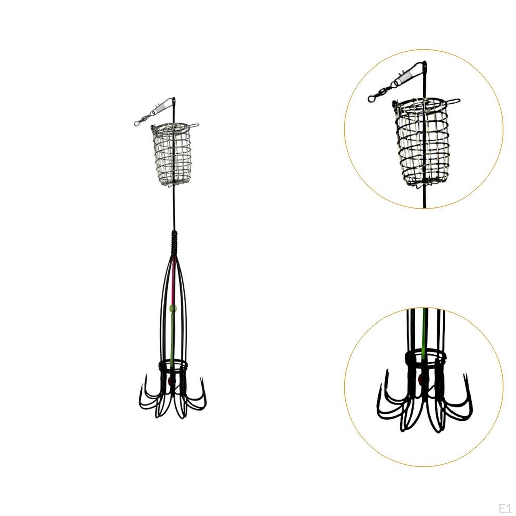 Подвесные рыболовные крючки для ловли крабов, рыболовные приманки, кормушки, клетки, крючки для соленой воды