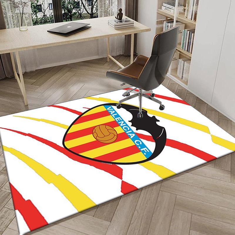 Коврик с дизайном герба Valencia CF для офиса, коврик под кресло, декоративный ковер, коврик для гостиной, большой размер, подарки для фанатов, рождественские подарки