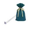 [Set] 2-piece set (HARIO Lampwork Factory Frozen Water Necklace HAW-FW-001N, Gift bag with ribbon)