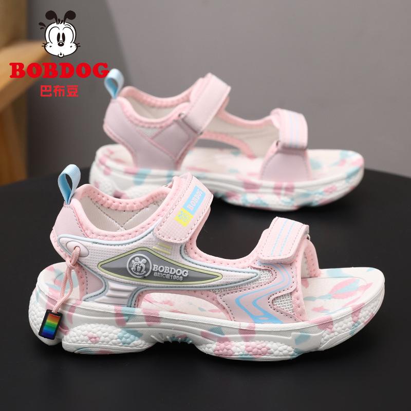 Babudou genuine children's shoes2026New summer collection: open-toe sandals for girls, featuring a non-slip, soft-soled design, perfect for beach