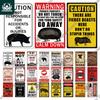 Decor Warning Tin Sign Vintage Metal Sign Pig Caution Plate Warning Decorative for Zoo Piggy Farm House Wall Decor