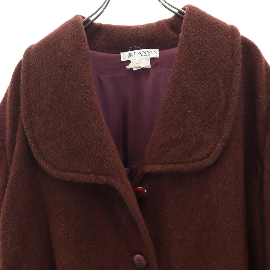 Lanvin Винтажное шерстяное пальто 80-х годов производства Италии 46 Коричневое Женское Б/У