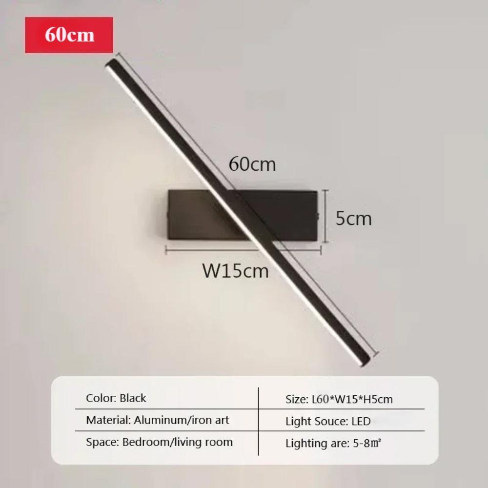 LED Rechargeable Wall Lamp Dimmable Rotatable Adjustable Angle For Living Room Bedroom Bedside Corridor Study Room Indoor Light