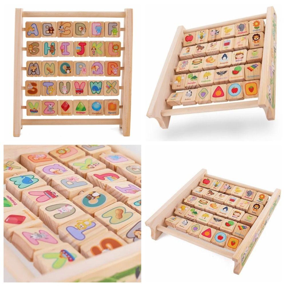 Arithmetic Wooden Letter Board English Alphabet Early Education Board Baby Gift