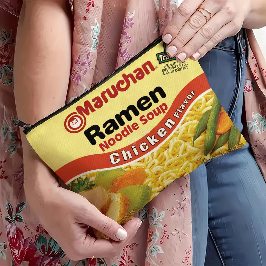1 шт. Суп с лапшой Maruchan Ramen со вкусом курицы Быстрорастворимая лапша Закусочный пакетик Забавный органайзер для макияжа и туалетных принадлежностей для мужчин и женщин