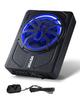10" 440W Underseat Car Subwoofer, Slim Powered Car Subwoofers with Blue Ambient Light