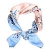 Sunscreen Exquisite Decorative Faux Silk Scarf Women Elegant Peach Blossom Pattern Square Shawl Costume Accessories