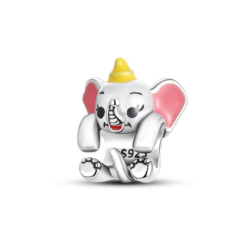 Copper Elephant Lion Rhinoceros Dinosaur Animal Charms Beads Fit Original Bracelets Fine Diy Christmas Jewelry Gifts