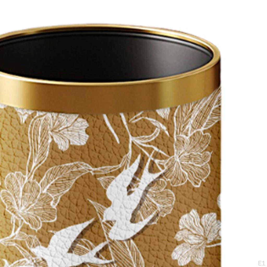 Открытый верх из искусственной кожи мусорный бак для кухни и гостиной