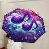 1pc Music Notes Fantasy Background Umbrella with Plastic Handle,Suitable for All Seasons Home Travel Outdoor UmbrellaDD195