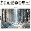 2D plane 1 piece. Snowflake forest path background suitable for home and garden decoration winter wonderland scene.ZL