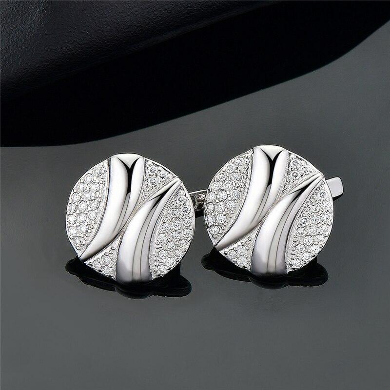 Серьги из стерлингового серебра 925 пробы с микро-паве, прозрачный циркон, русский стиль, английский замок, клипса, роскошные женские подарки для девочек, ювелирные украшения