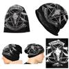 Black Metal Baphomet Satan Devil Cap Occult Magic Demon Goat Unisex Print Punk Hip Hop Rock Hipster Autumn Winter Skull Beanie Hat Warm Bonnet
